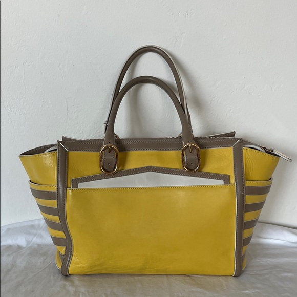 Christian Louboutin Yellow Leather Tote Bag - Picture 3 of 13